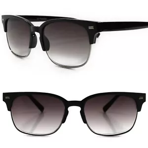 Gafas de sol clásicas para hombre y mujer semi sin montura con lentes tintadas negras 4,00 de lectura - Imagen 1 de 4