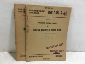ORD 7 SNL G-162 Sec.2. Maintenance for Tractor, hi-Speed, 13-ton, M5A1. 1950 - Picture 1 of 6