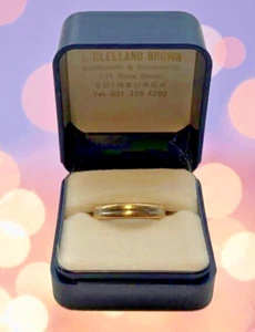 10k SOLID GOLD yellow white wedding band sz9 Ring for man 2.7g Presentation box - Picture 1 of 12