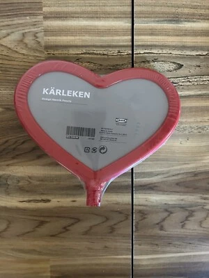 Marco de fotos corazón rojo plástico IKEA Karleken 8" x 7" ¡NUEVO! Foto 1 de 3