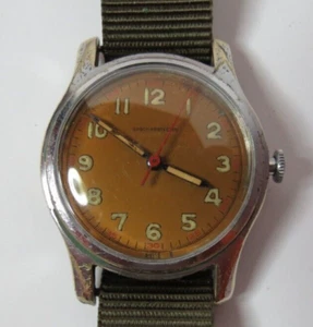 VINTAGE RARE 1940'S SWISS IPERDJIAN? 17'J MILITARY MANUAL WIND WRISTWATCH RUNS - Picture 1 of 10