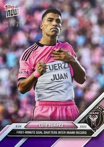 2024 Topps Now MLS #115 Luis Suarez Purple Parallel 13/25 - Bild 1 von 2