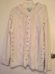 NWT Kate Spade Madison Avenue Collection Nitty Sweater Cream NJMU4267 $998 - Picture 1 of 8