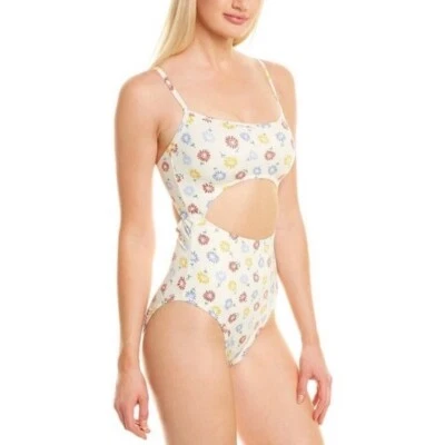 NWT Madewell Women Medium Second Wave Cutout One Piece Swimsuit Sunny Floral - Image 1 of 4