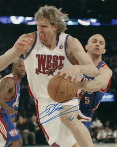 DIRK NOWITZKI SIGNIERTES AUTOGRAMM 8x10 FOTO - DALLAS MAVERICKS, 14X NBA ALL-STAR - Bild 1 von 2