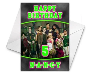 DISNEY ZOMBIES Personalised Birthday Card - Disney Zombies Greetings Card - D2 - Picture 1 of 1