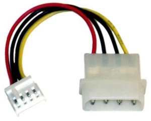 Cable/cable adaptador de fuente de alimentación Molex de 6 pulgadas, macho de 4 pines ~ tipo FD/disquete - Imagen 1 de 1