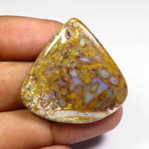 Palm Root Agate Gemstone Loose 31x32mm Natural palm root Heart Cabs 37Cts PG-121 - Picture 1 of 9