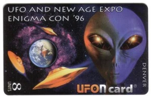 8u Enigma Avec '96 : Ovni Et Neuf Age Expo Denver,Colorado Set 3 Téléphone Carte - Zdjęcie 1 z 3