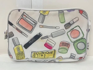 Clinique Make-Up Bag Cosmetic for Purse Travel Hand Tote Clutch Organizer Zipper - Picture 1 of 11