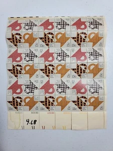 1978 13 Cent Quilt 36 Briefmarken Bogen - Bild 1 von 9