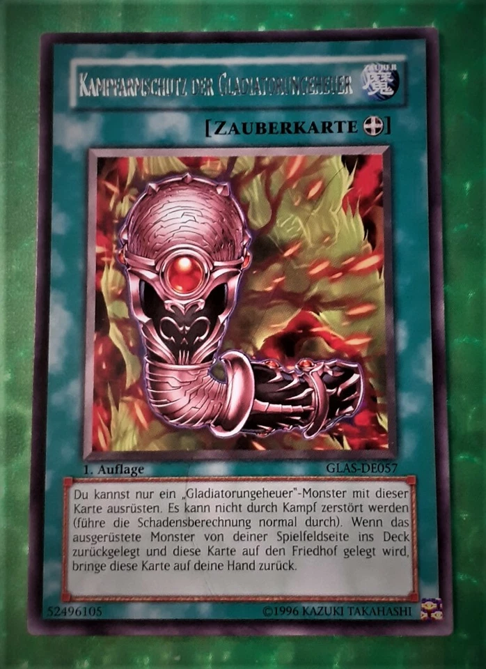 Yu-Gi-Oh GLAS-DE057, Kampfarmschutz der Gladiatorungeheuer "near mint" 1.Auflage - Bild 1 von 1