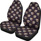 2Pc Car Front Seat Covers Animal Fish Scale Plant Print Universal Seat Cushion