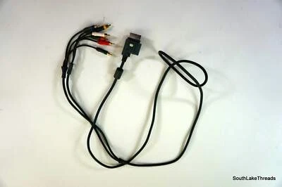 Genuine Microsoft Xbox 360 Composite AV Cable Cord X821376-001 - OEM TESTED - Image 1 of 2