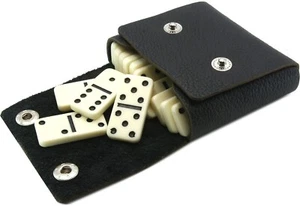 Juego de dominó de viaje de cuero - Imagen 1 de 5