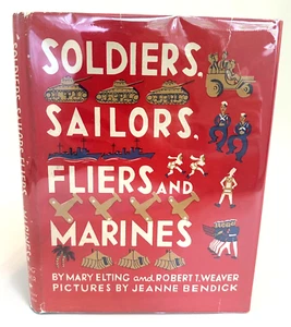 Soldiers, Sailors, Fliers and Marines 1943 Stated 1st Ed w/DJ WWII Elting Weaver - Picture 1 of 8