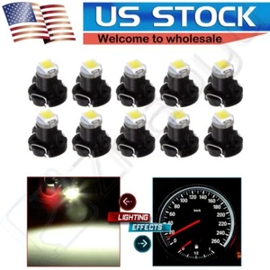 10Pcs T3 White Neo Wedge 1-SMD LED Bulbs A/C Climate Heater Light Panel Lamp - Picture 1 of 5