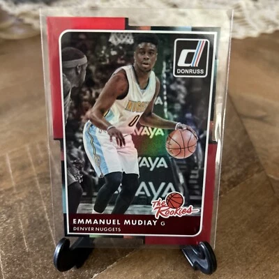 Donruss #7 2015-16 Emmanuel Mudiay The Rookies rojo troquelado radiocontrol #18/99, pepitas Foto 1 de 2