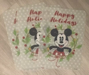 Disney Mickey Mouse Christmas 4 Flexible 8 x 11 Cutting Boards “Happy Holidays” - Picture 1 of 5