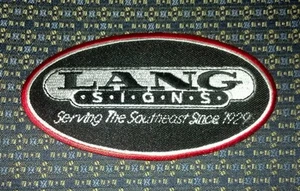 LANG SIGNS SERVING THE SOUTHEAST SINCE 1929 Iron or Sew-On Patch - Picture 1 of 2