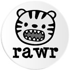 Rawr Tiger Face - 10 Pack Circle Stickers 3 Inch - Kawaii Emo Cute