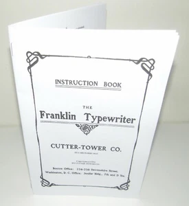 Reproducción manual de instrucciones para máquina de escribir Franklin - Imagen 1 de 9