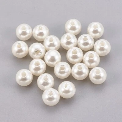 1000 pcs Ivory Tiny Mini 3mm Pearl Acrylic Beads for Embroidery or Jewellery - Image 1 of 4
