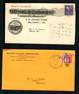 PH10d Advt. Corner Sounds Paket Co Gütesiegel Wilson Merchants, 1940-50 Maryland - Bild 1 von 2