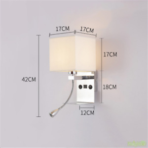 Modern LED Cloth Wall Lamp Wall sconce Lights Phone holder Bedroom Bedside Light