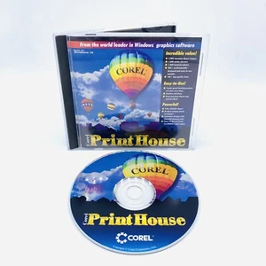 Corel Print House for Windows CD Runs on Windows 95 and IBM PC 486 DX Clipart - Picture 1 of 5