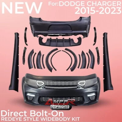 Kit de parachoques delantero y trasero estilo Hellcat apto para Dodge Charger 2015-2023 Foto 1 de 4