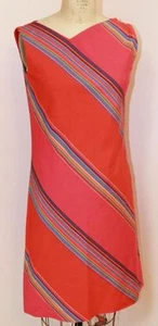 vtg CASA DE PATRICIO DESIGN AUDREY BOUTIQUE SIZE 8 ASYMMETRICAL NECKLINE DRESS - Picture 1 of 4
