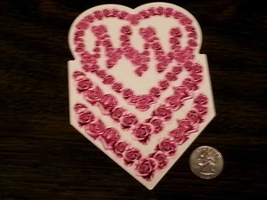 Girls METAL MULISHA Pink White Roses Heart Sticker Car Window Decal Vinyl mx - Picture 1 of 1
