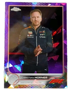 2022 Topps Chrome Sapphire Formula 1 F1 Christian Horner #100 Purple 01/10 - Picture 1 of 2