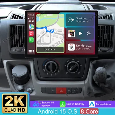A-SURE 13.1" Android 15 CarPlay 64G Autoradio 2K GPS Navi Für Fiat Ducato Peugeot Boxer