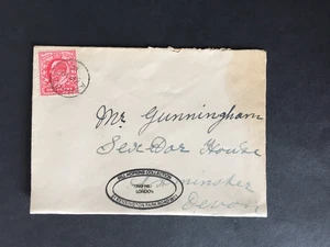 T GB 1910 ASHCOTT EINZELRINGSTEMPEL AUF BRIEF NACH DEVON - Bild 1 von 2