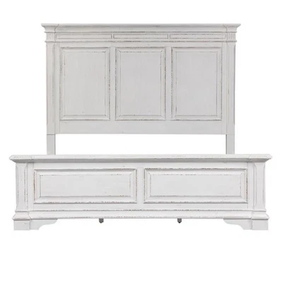 Abbey Park White King Panel Bed - Image 1 of 4