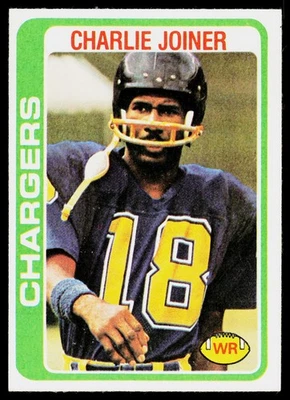 Charlie Joiner, 1978 Topps, #338, San Diego Chargers, - Image 1 of 2