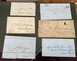 LOTTO x6 LETTERE SENZA TIMBRO! S. GIBSON TN DPO + FERROVIA + NY CT PA MA MI L@@K!! - Foto 1 di 10