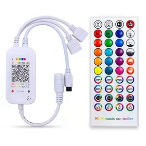 2X(DC5-24V Bluetooth LED-Controller + 40 Tasten Fernbedienung APP-Steuerung5671 - Bild 1 von 7