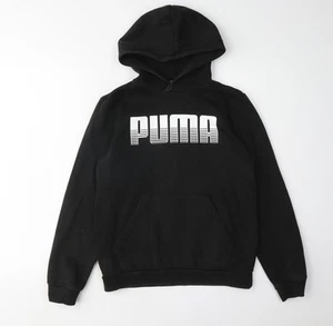 Puma Boys Black Hoodie Pullover, Size 13, Graphic Logo - Picture 1 of 12