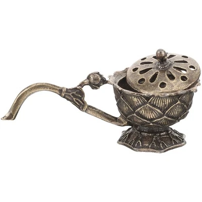  Bruciatore di incenso antico Porta cono di incenso Porta incenso Ornamento - Immagine 1 di 4