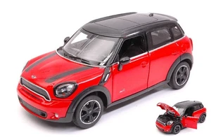 MODELLINO AUTO STATICO MINI COOPER S COUNTRY R60 ROSSO NERO MODELLISMO DIECAST - Foto 1 di 4