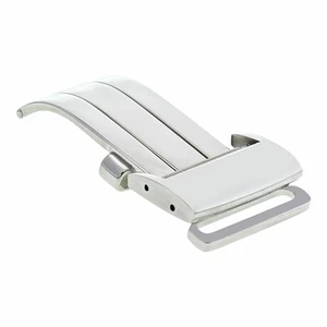 DEPLOYMENT LEATHER STRAP BAND BUCKLE CLASP FOR BREITLING PILOT 18MM SHINY POLISH - Picture 1 of 4