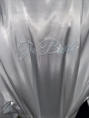 IN BLOOM BY JONQUIL Bata Envolvente Blanca Satinada Talla XL NUEVA CON ETIQUETAS Foto 1 de 4