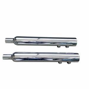 Fits 95-16 Harley Davidson Touring Model Straight Cut Slip On Muffler 2 Baffle - Picture 1 of 9
