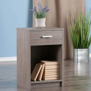Rennick 15.75 in. W Oyster Gray Rectangle Accent Table - Picture 1 of 9