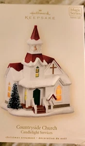 Hallmark Andenken Ornament 2008 Land Kirche Kerzenlicht Magie KOSTENLOSER VERSAND - Bild 1 von 7