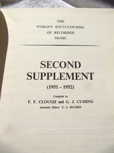 1951 WERM Worlds ENCYCLOPEDIA of RECORDED MUSIC Record Discography Supplement 2 - Foto 1 di 6