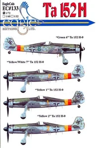 EagleCals Decals 1/72 FOCKE WULF Ta-152H Fighter Part 1 - Picture 1 of 5